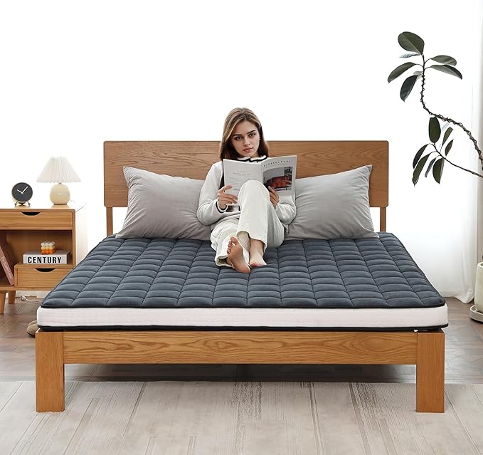 Welnow Japanese Futon Floor Mattress, Twin Size Thick Tatami Mat Portable & by LifeGetsBetterWithWelnow