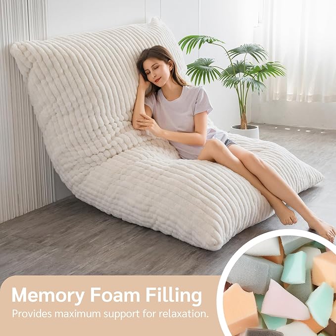 BYBYME 3 in 1 Bean Bag Chairs, Bean Bag Bed - Image 5