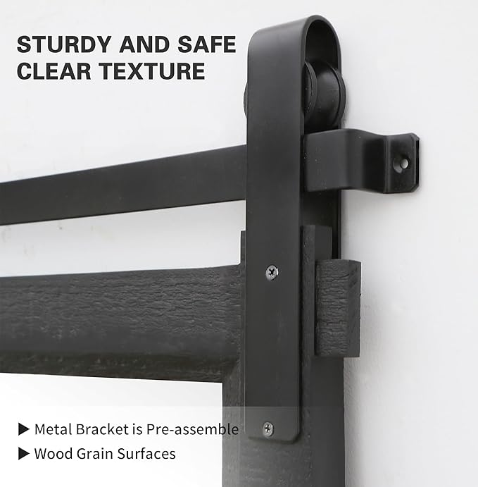 Bathroom Barn Door Mirror: 42"x28" Black Farmhouse Wood Frame - Image 5