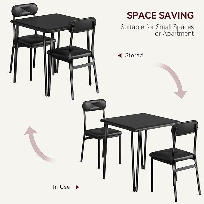 GarveeHome Dining Table Set for 2, Kitchen Table - Image 6