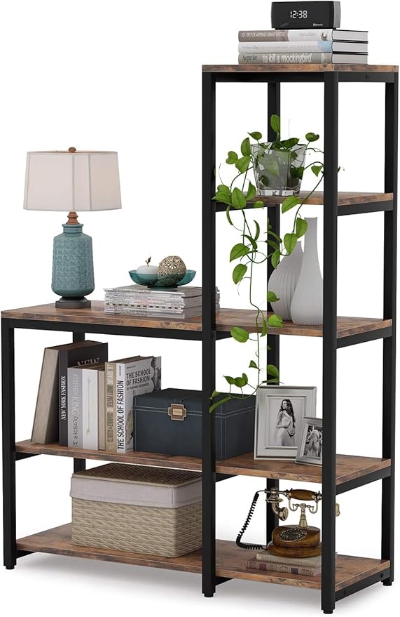 Tribesigns 5-Tier Bookshelf, Ladder Corner Bookshelves Etagere Bookcase - Image 5
