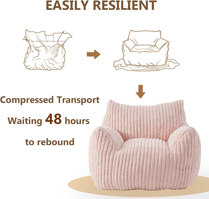 Giant Bean Bag Chairs for Adults Teens, Large Bean Bag Sofa Chairs - Image 6