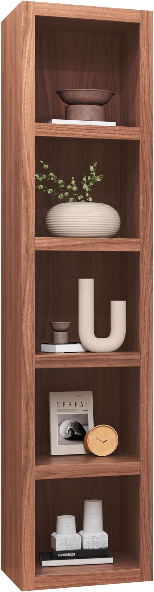 Oakland Living Brown 84-in Tall Wooden Bookcase Shelf - Image 4