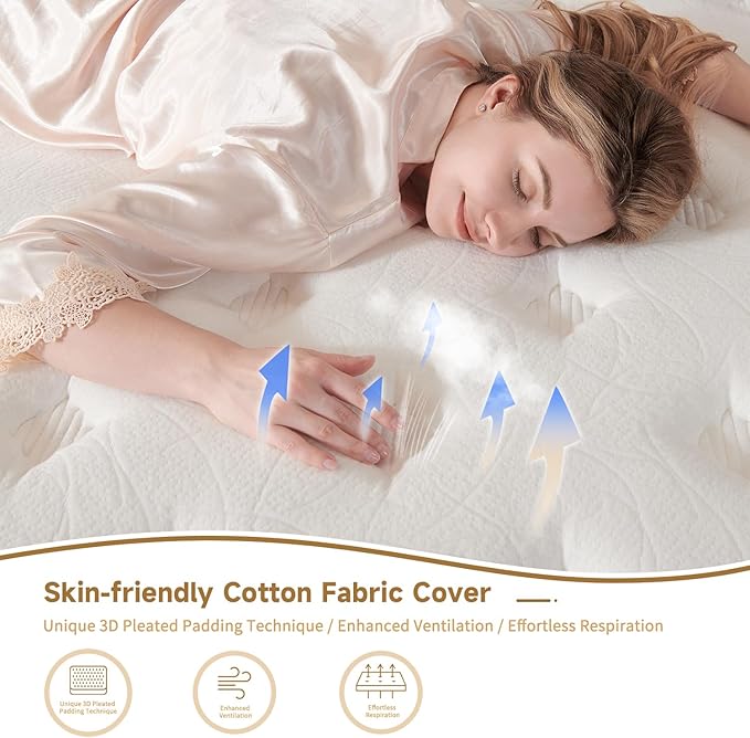 Queen Size Mattress 12 Inch, Hybrid Memory Foam Mattress - Image 3