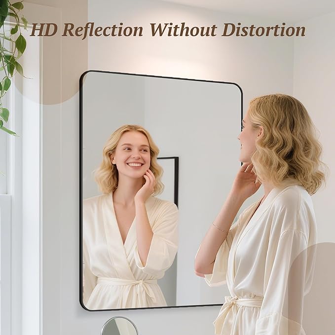 Bathroom Mirror 60" x 36", Large Rectangle Wall Mirror, Entryway Decor - Image 3
