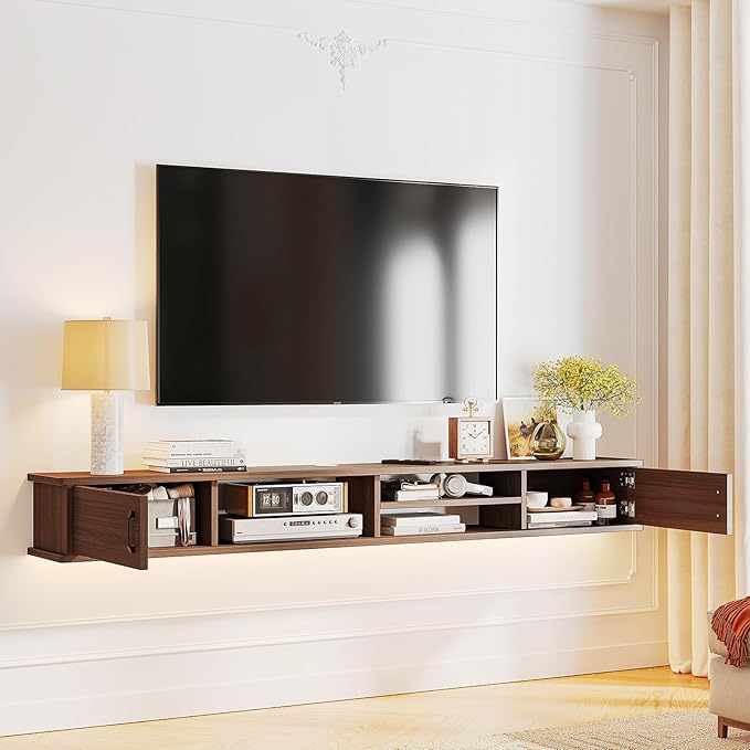 Floating TV Stand, Floating TV Shelf, Wall TV Cabinet, Floating Entertainment - Image 5