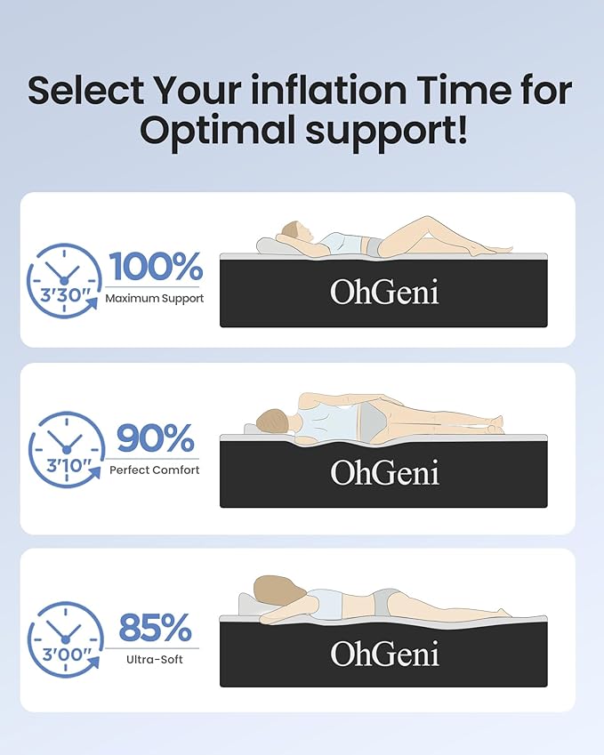 OhGeni Queen Air Mattress with Built in Pump, Inflatable Blow Up Mattress 18 - Image 9