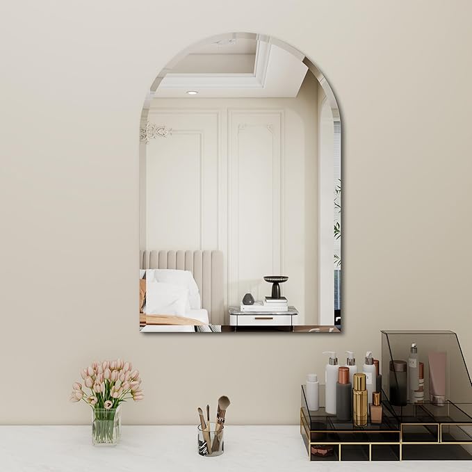 Arched Bathroom Mirror, 22X30 inch Arched Frameless Mirror, Arch Wall - Image 4