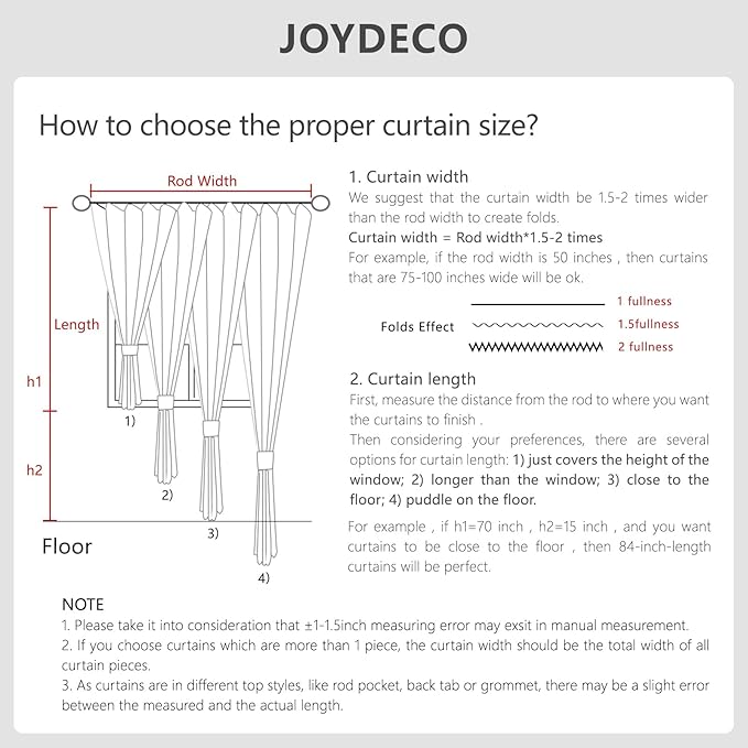 Joydeco Blackout Curtains for Bedroom - Image 7