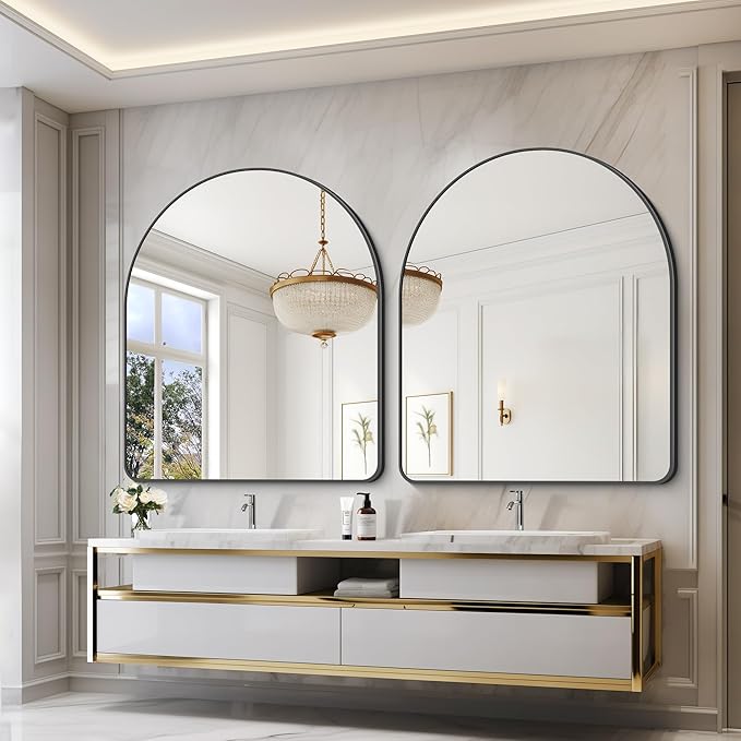 Arched Bathroom Mirror, Wall Mounted Mirror, Living Room, Vertically Hanging - Image 6