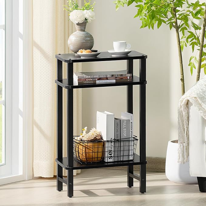 28in Tall Side Table 3-Tier Small Narrow End Table - Image 8