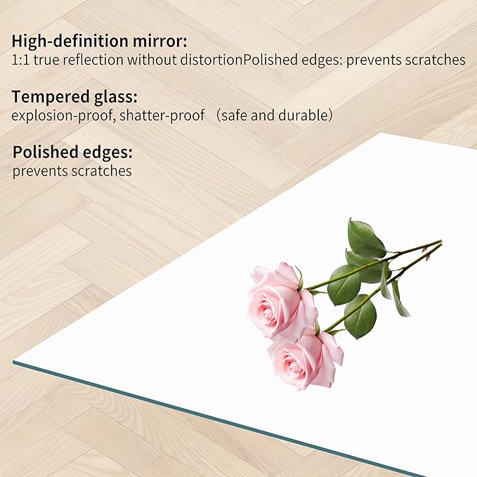 KOCUUY Frameless Bathroom Mirror, Unframed Mirrors - Image 7