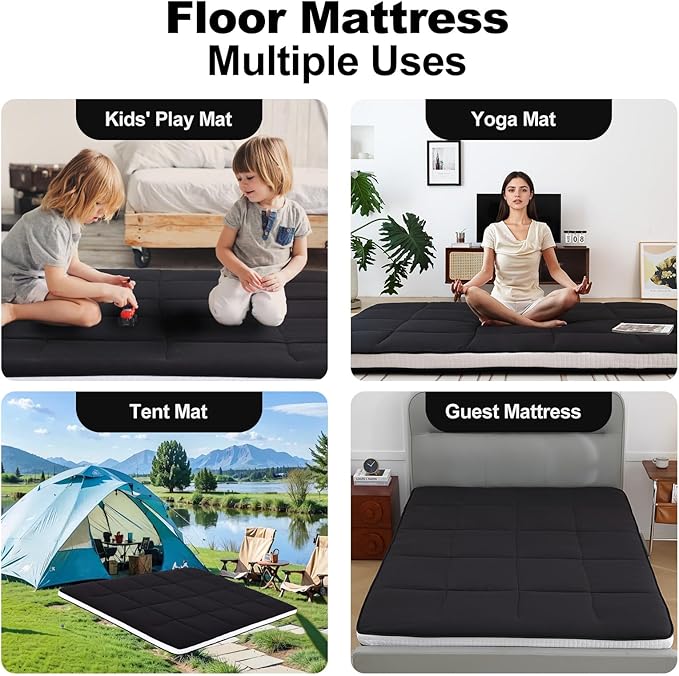 Tiita Memory Foam Mattress Topper Twin Size, Portable Roll Up Travel Car - Image 7
