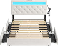 Rolanstar Queen Bed Frame with 4 Storage Drawers and Charging Station, Queen by Rolanstar