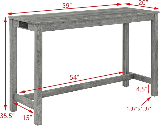 KEIKI 4-Piece Bar Table Set - Image 2