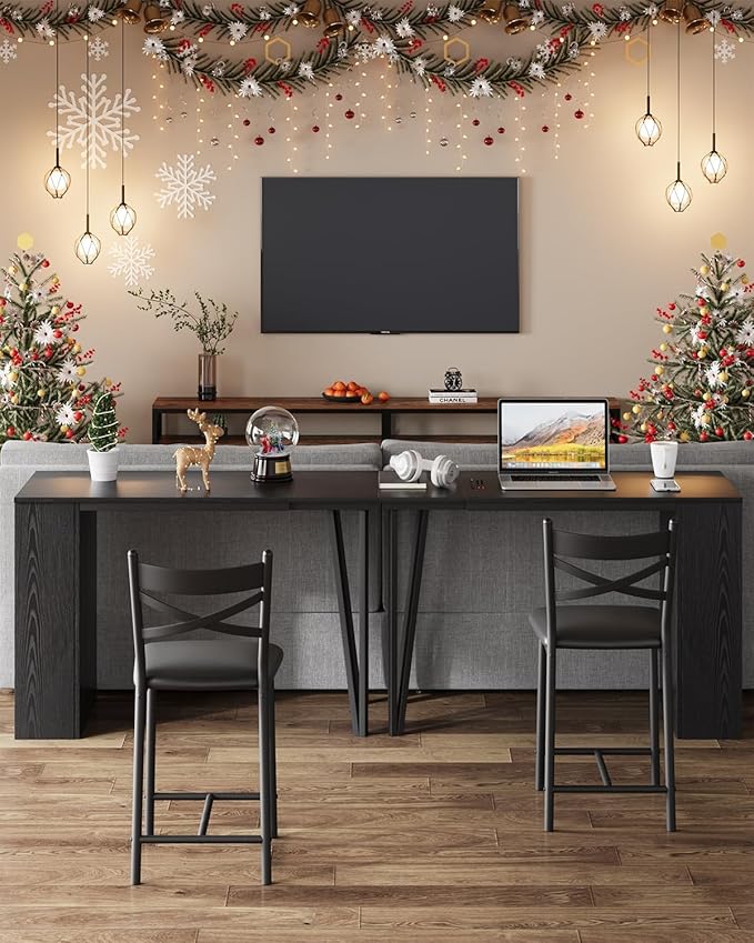 Garvee Bar Table and Chairs Set, 3 Piece Bar Table Set - Image 5