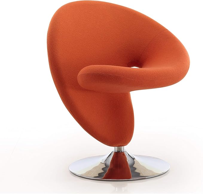 Manhattan Comfort Curl Swivel Accent Chair Set of 1 by ManhattanComfort