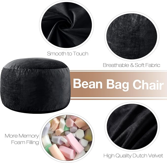 5 Ft Bean Bag Chairs for Adults - Image 2