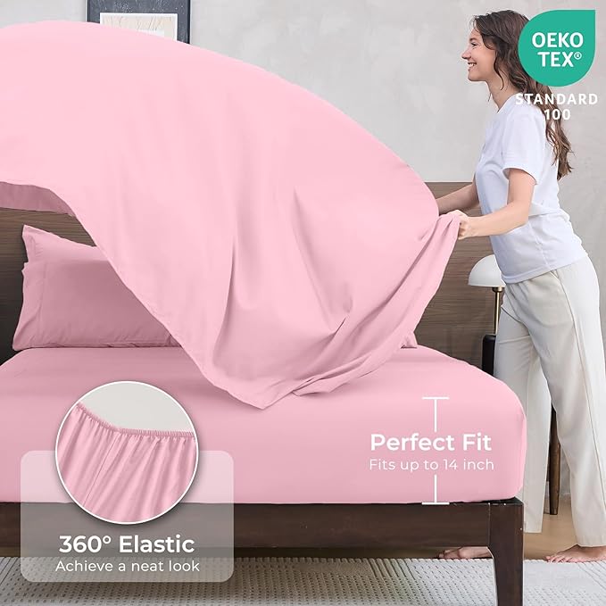 HEVUMYI Pink King Comforter Set - Image 5