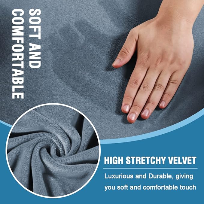 H.VERSAILTEX Sofa Cover 2 Piece T Cushion Armchair Slipcovers Thick Velvet - Image 3