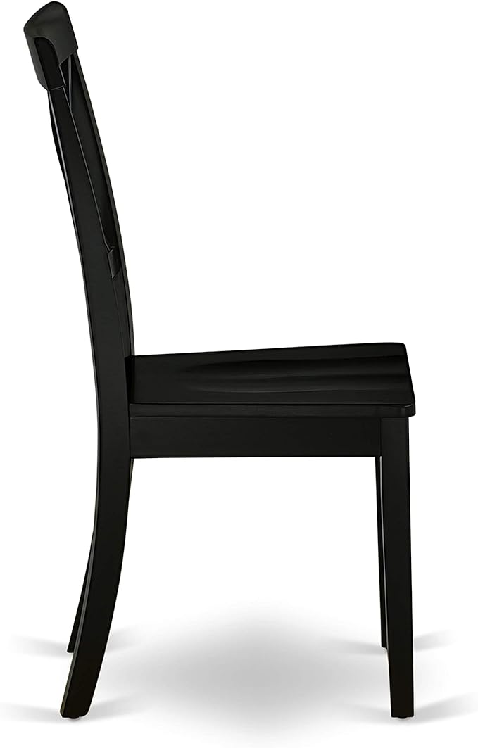 East West Furniture LGBO7-BLK-W 7 Piece Dining Set Consist of a Rectangle - Image 9