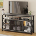 BON AUGURE Tall TV Stand for TVs up to 65 Inch, Industrial Entertainment Center by BONAUGURE