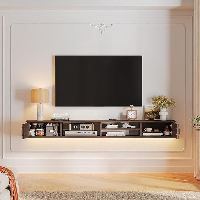 Floating TV Stand, Floating TV Shelf, Wall TV Cabinet, Floating Entertainment - Image 2