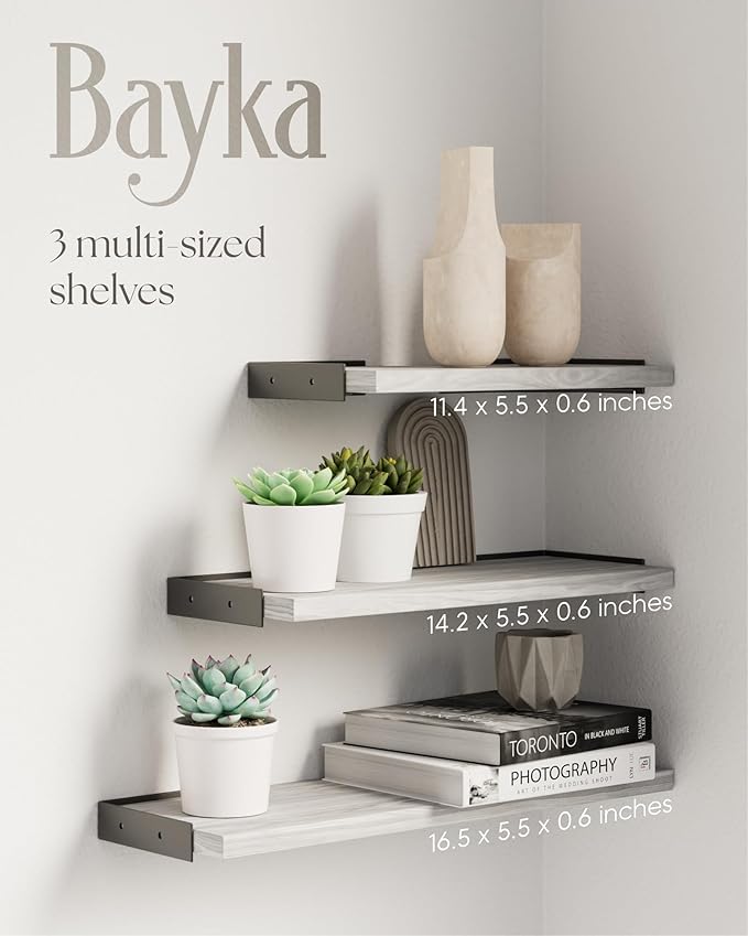 BAYKA Wall Shelves for Bedroom Decor, Floating Wall Shelves for Living Room - Image 4