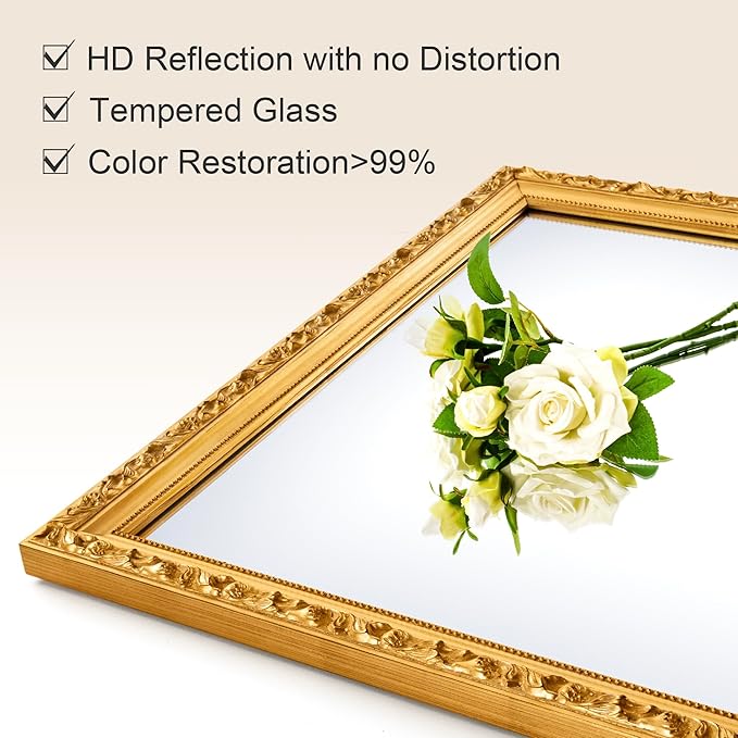Large Vintage Decorative Mirror - Image 4