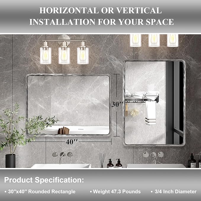 ANDY STAR Hand-Forged Silver Bathroom Mirrors - Image 6