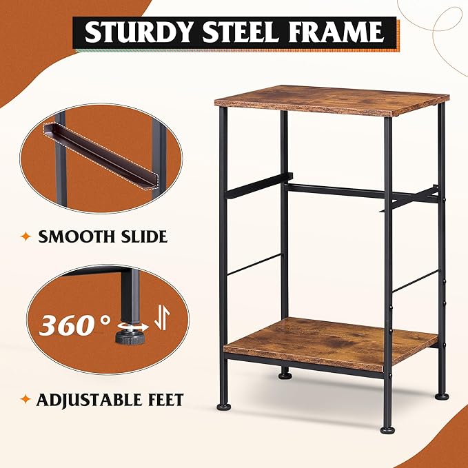 WLIVE Nightstand Set of 2, End Table - Image 6