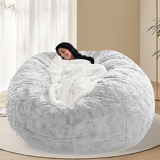 BCU 7FT Big Bean Bag for Adults Kids Without Filling Oversized Bean Bag Chair by BCU