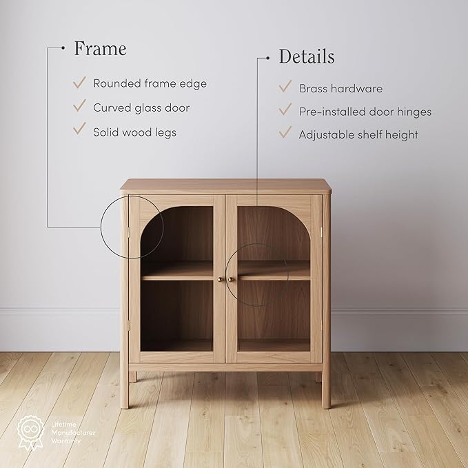 Nathan James Mason Modern Farmhouse TV Stand, Free Standing Accent Sideboard - Image 4
