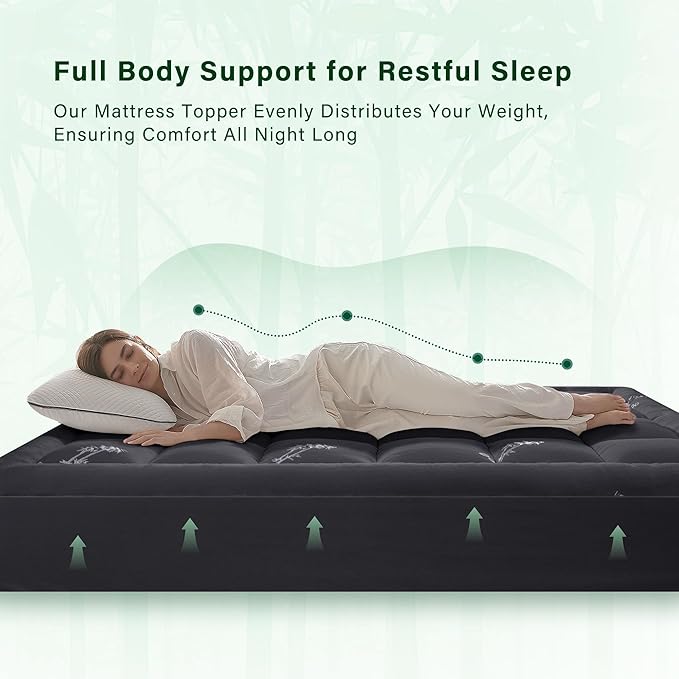 Anluoer Memory Foam Mattress Topper Queen - Image 4