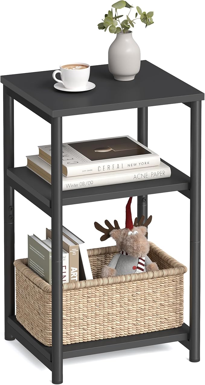 VASAGLE Side Table, Small End Table, Tall Nightstand by VASAGLEbySONGMICSHOME