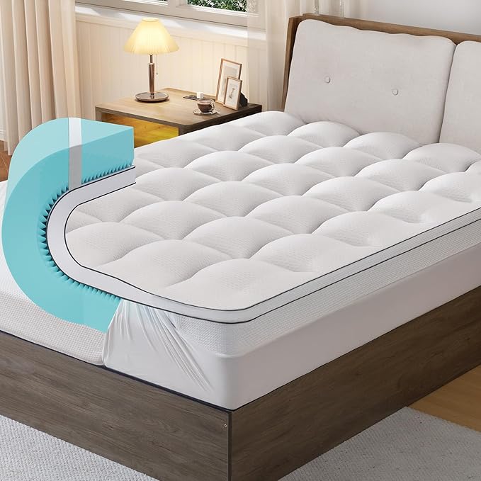 4 Inch Memory Foam Mattress Topper Queen Size by GEMBED