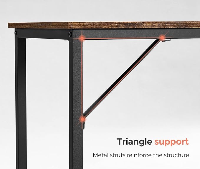 VASAGLE Computer Desk, Office Work Desk, 23.6 x 53.1 x 29.9 Inches, - Image 5