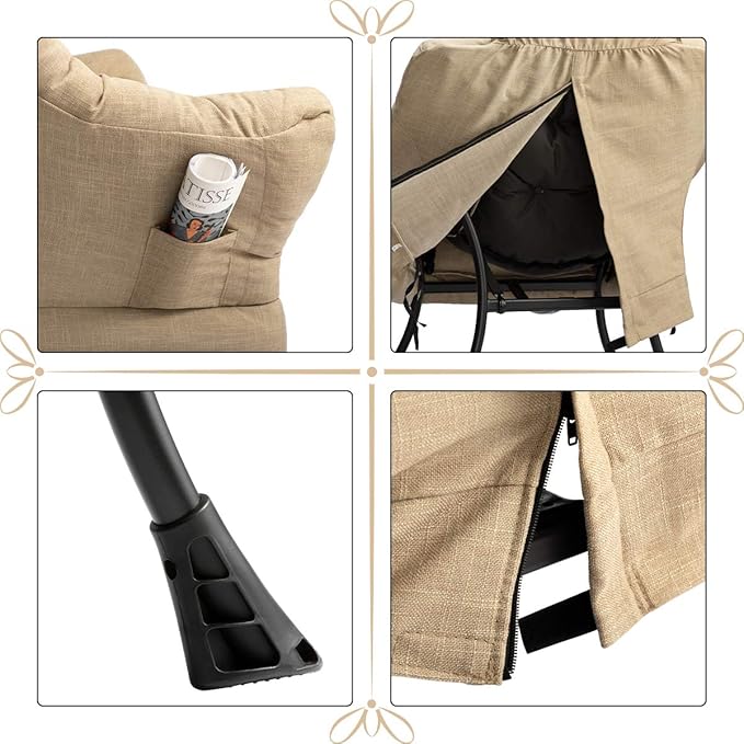 HollyHOME Fabric Lazy Chair - Image 6
