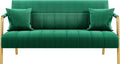Yaheetech 56.5" W Modern Sofa Small Sofa Luxurious Velvet Fabric Couch by Yaheetech