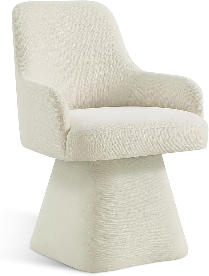 Swivel Dining Chairs Set of 2, Mid Century Modern Chairs Fabric Upholstered - Image 3