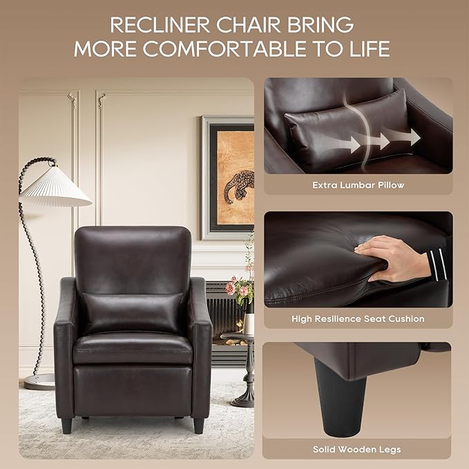 COLAMY Pushback Electric Recliner Chair Set of 2, Premium Leather Upholstery - Image 8