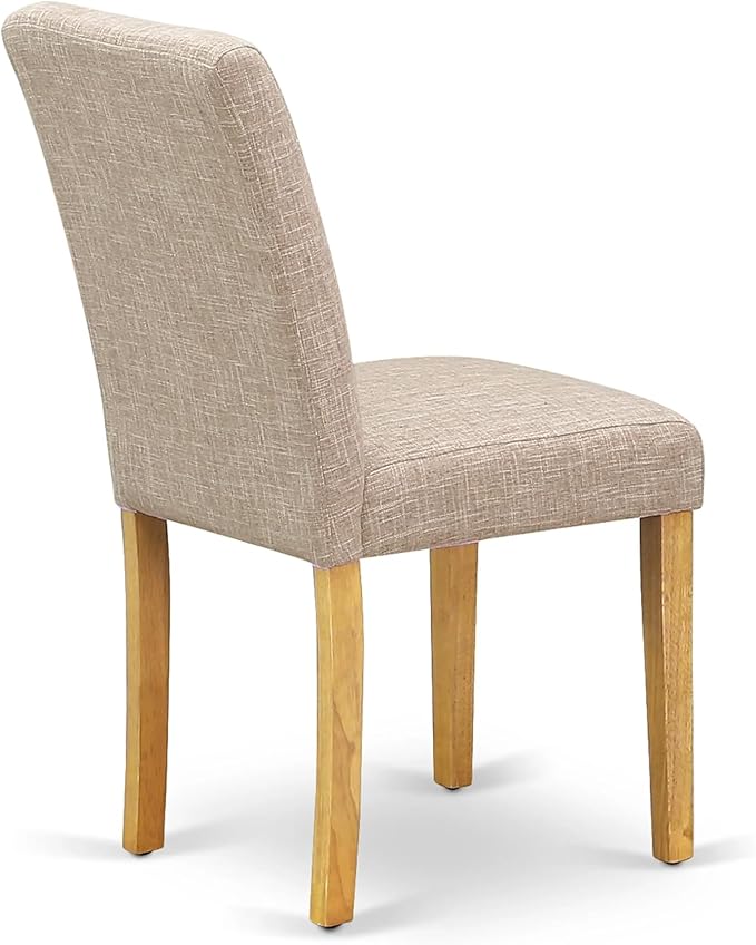 East West Furniture AMAB3-OAK-04 3 Piece Dining Set Contains a Round Kitchen - Image 8