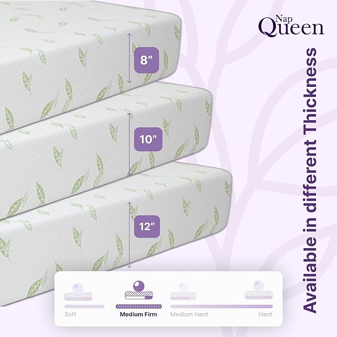 NapQueen Full Size, 10 Inch Anula Green Tea Infused Memory Foam Mattress - Image 10