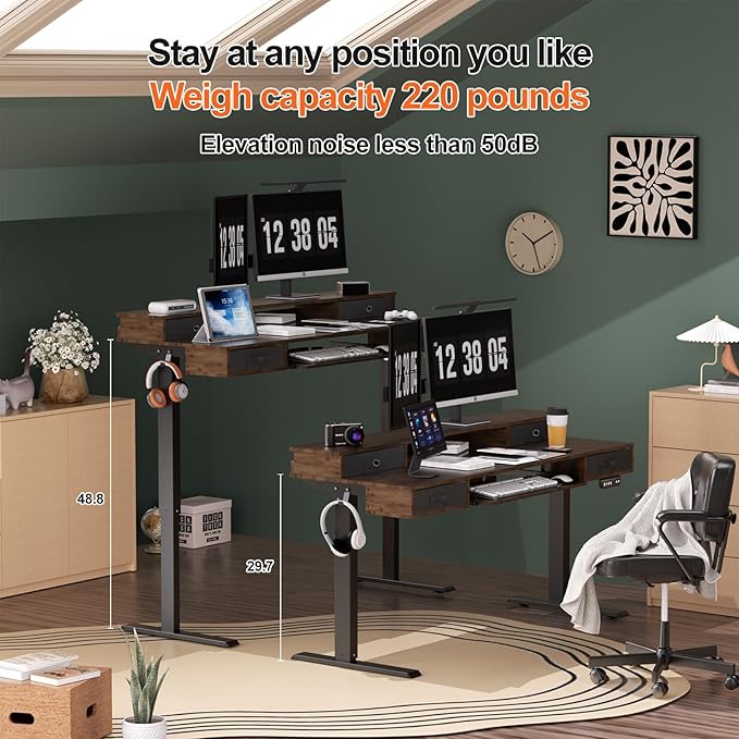 Standing Desk, Ergonomic Height Adjustable Desk - Image 5