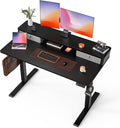 55x24 Inch Standing Desk with Double Drawers, C-Clamp Mount Compatible by FiCiHi