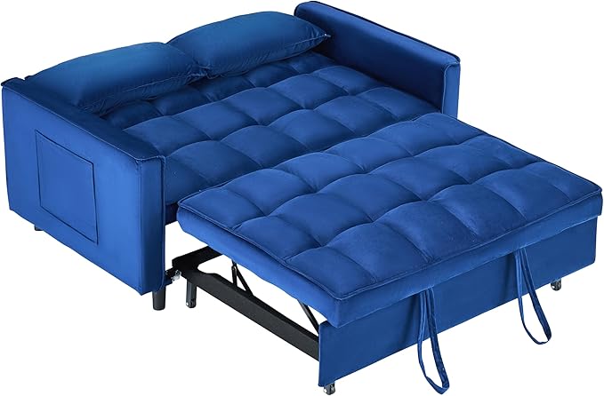 Ball & Cast 55" Convertible Sofa Bed, 3 in 1 Sleeper Sofa W/Pull-Out Bed - Image 12