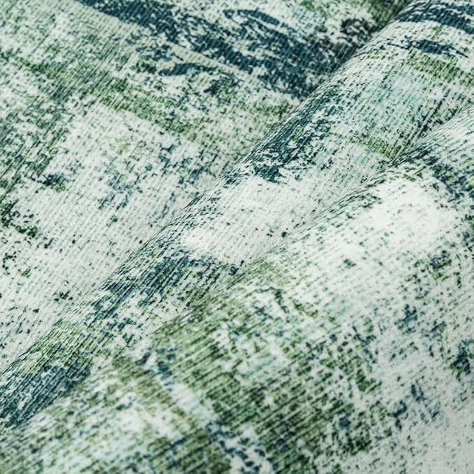 9x12 Area Rug Dark Green Modern Neutral Abstract Living Room Bedroom Indoor - Image 9