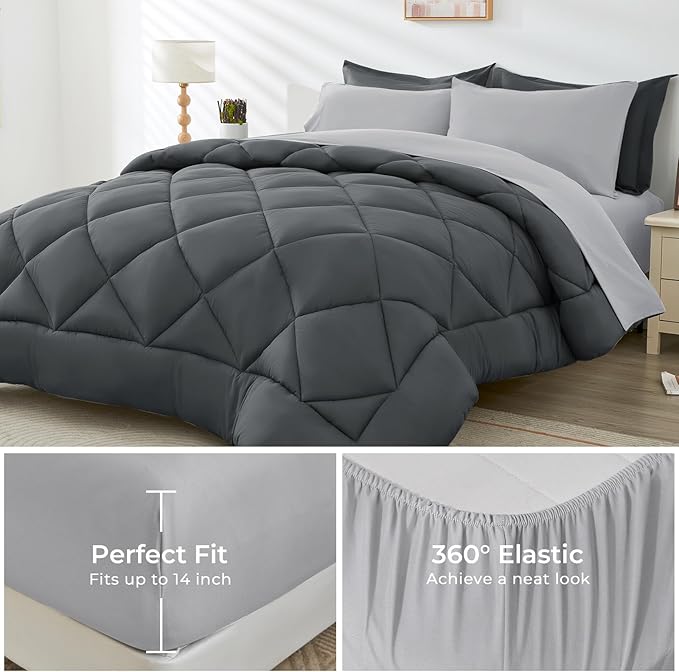 HEVUMYI 120x98 Oversized King Comforter Set - Image 4