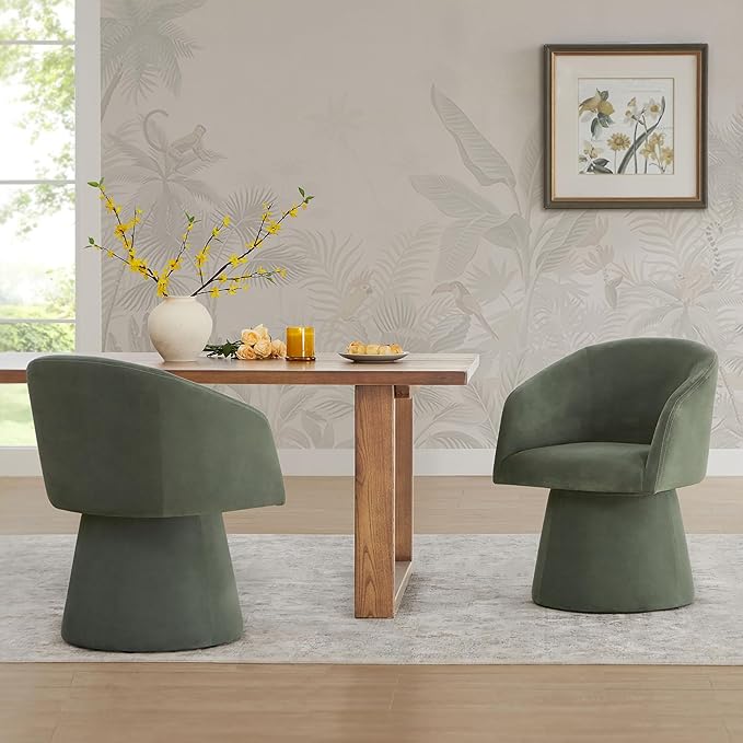 Swivel Dining Chairs Modern Accent Armchair Side Deskchair - Image 8