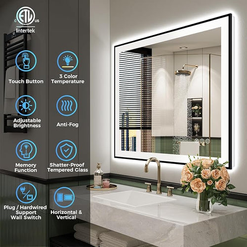 24x30 Inch LED Bathroom Mirror - Image 2